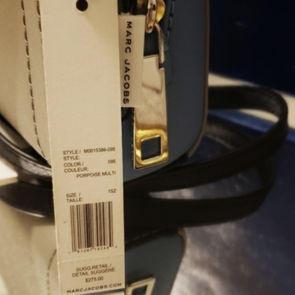 NWT MARC JACOBS COLORBLOCK BLUE PLAYBACK BAG - Picture 11 of 12